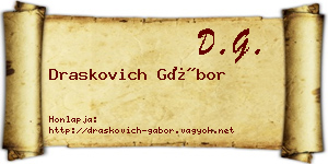 Draskovich Gábor névjegykártya