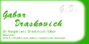 gabor draskovich business card